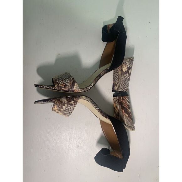 Vince Camuto Womens Citriana Pump Snake Print Black Elastic Ankle Strap Size 9.5 - Picture 7 of 8